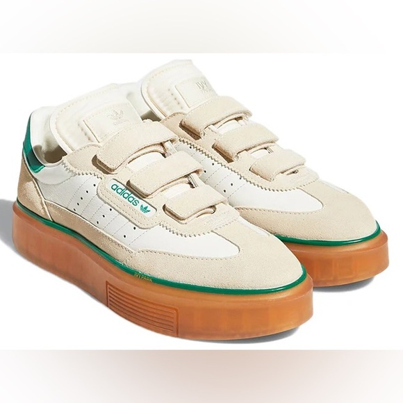 New Adidas Ivy Park x Super Sleek 3 Strap Wonder White Gum Women’s Sneakers, 9.5 - Picture 2 of 16